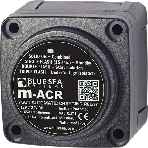 Blue Sea System Qualifies for Free Shipping Blue Sea Solenoid M-Series 65a 12/24v ACR Bulk #7601-B