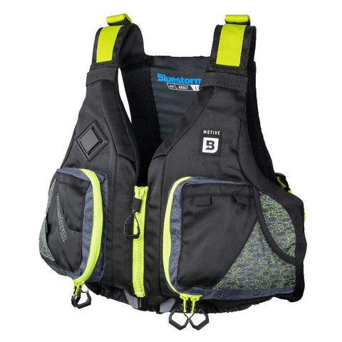Bluestorm Qualifies for Free Shipping Bluestorm Motive Kayak Fishing Vest Hi-Vis 2XL/3XL #BS-248-HVS-2/3XL