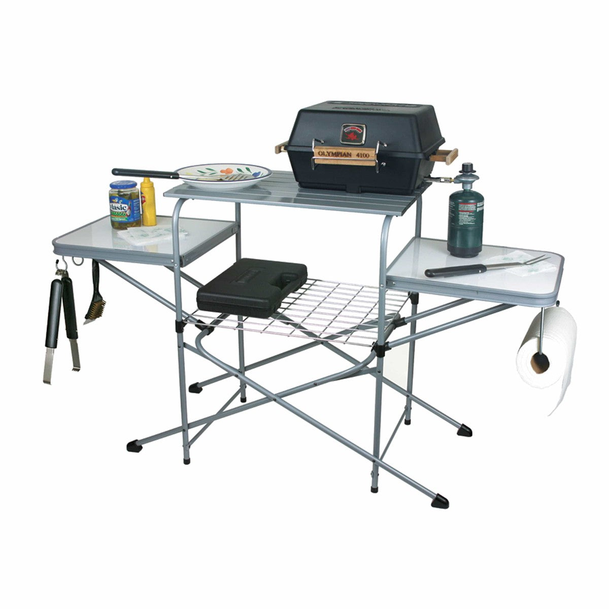 Camco Not Qualified for Free Shipping Camco Deluxe Folding Grill Table #57293