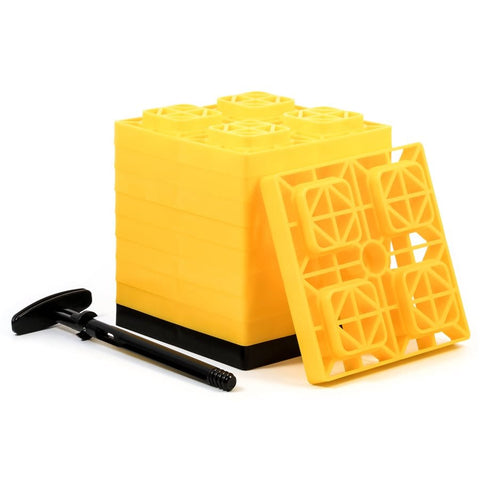 Camco Qualifies for Free Shipping Camco Fasten Leveling Blocks with T-Handle 2 x 2 Yellow #44512