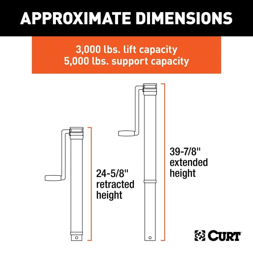 CURT Qualifies for Free Shipping CURT 5000 lb Support/3000 lb Lift Capacity #28359