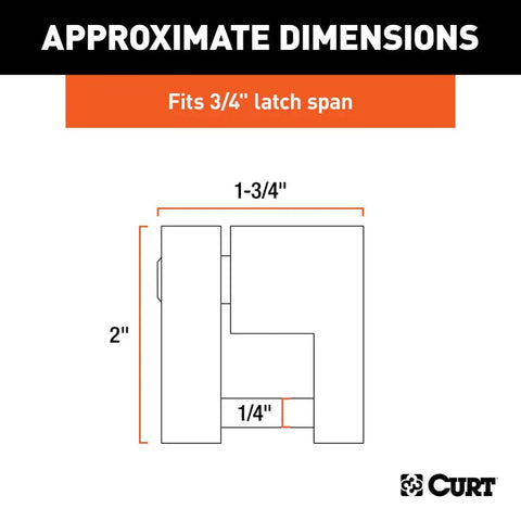 CURT Qualifies for Free Shipping CURT 7/8" Span Coupler Lock Black #23521