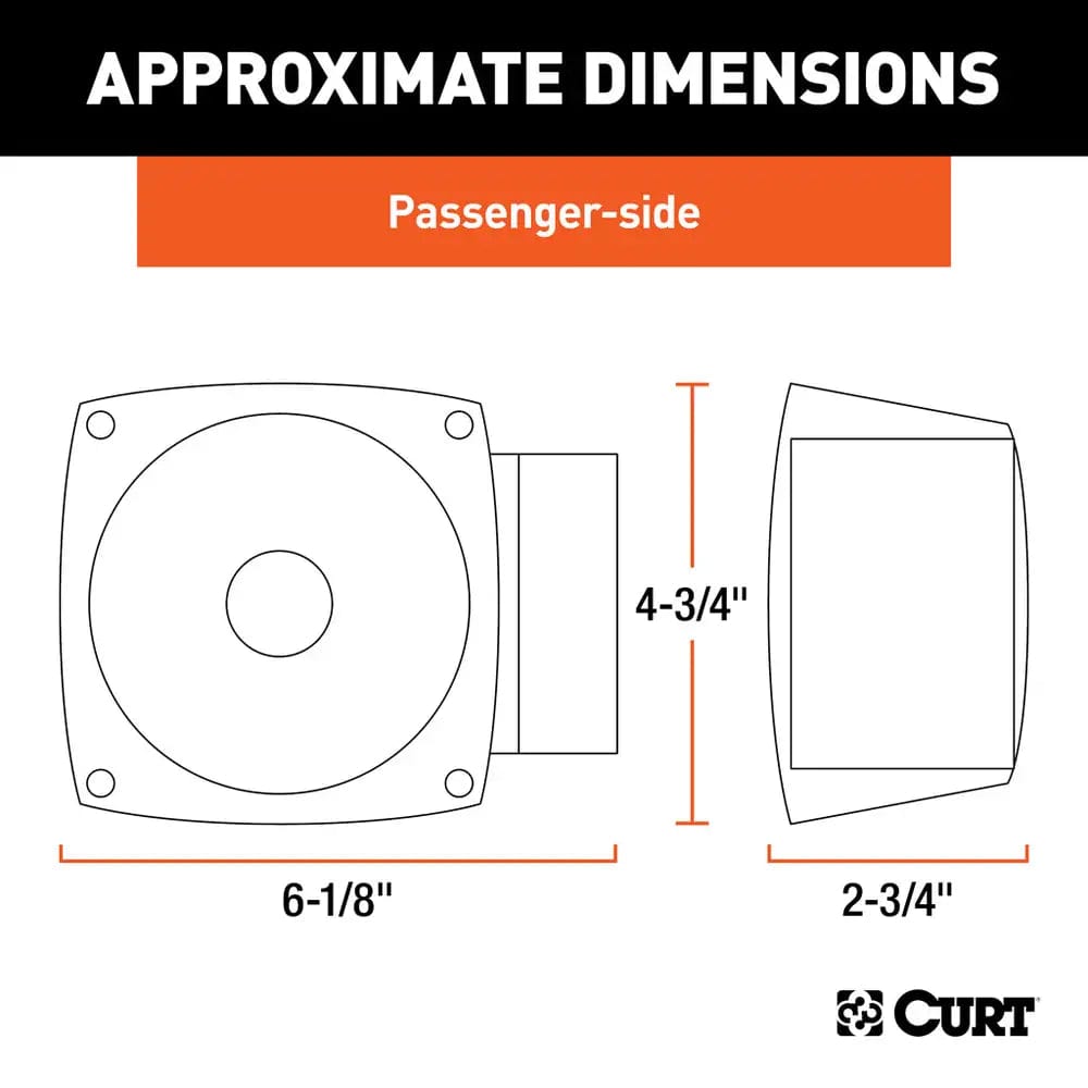 CURT Qualifies for Free Shipping CURT Red Submersible Combo Light Passenger Side #53452