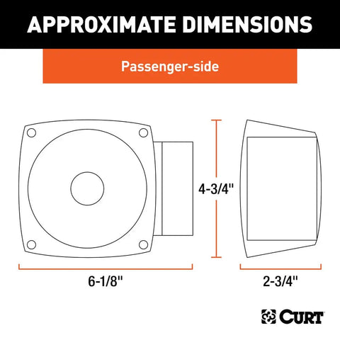 CURT Qualifies for Free Shipping CURT Red Submersible Combo Light Passenger Side #53452