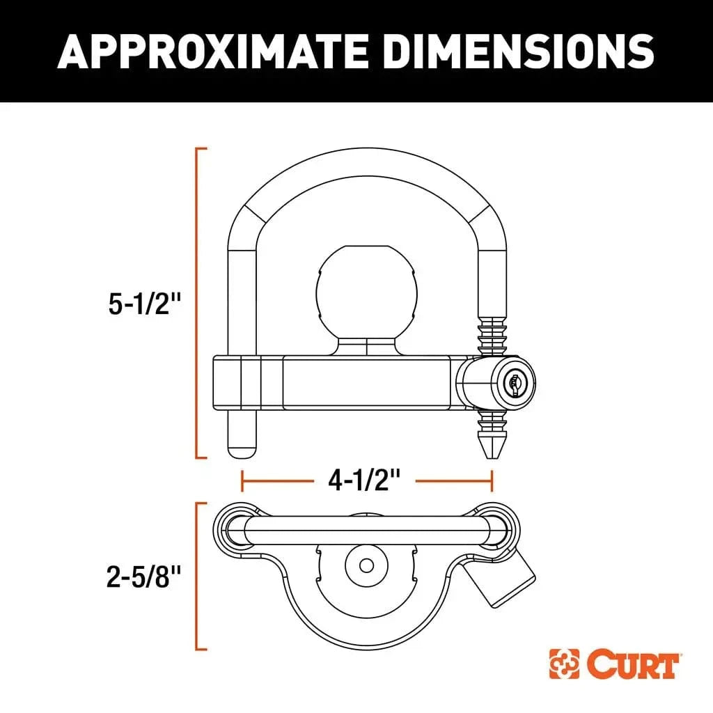 CURT Qualifies for Free Shipping CURT Universal Trailer Coupler Lock #23090