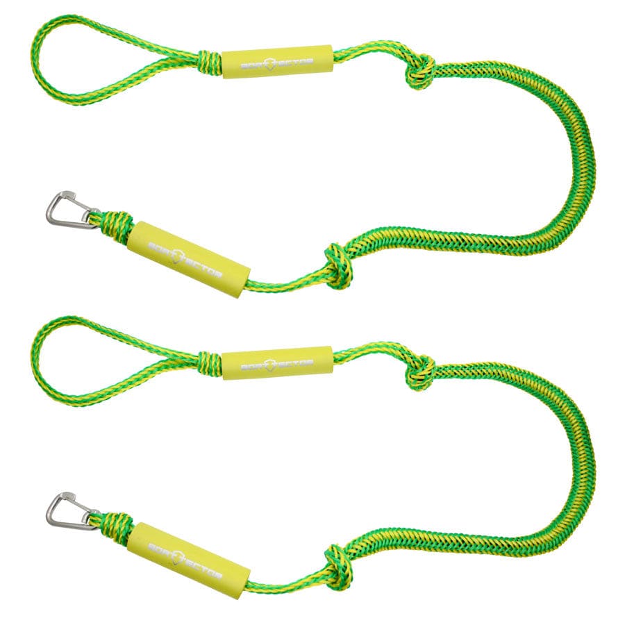 Extreme Max Qualifies for Free Shipping Extreme Max BoatTector PWC Bungee Dock Line Value 2-Pack 5' Green/Yellow #3006.3108