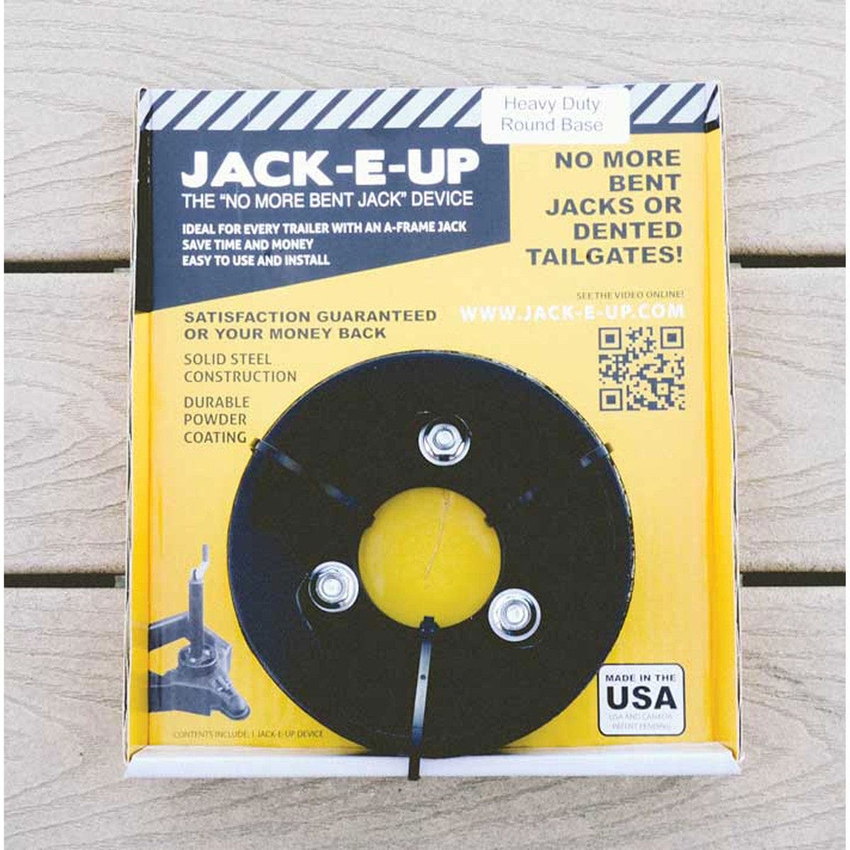 Jack-E-Up Qualifies for Free Shipping Jack-E-Up Heavy-Duty Round Base Black #5178