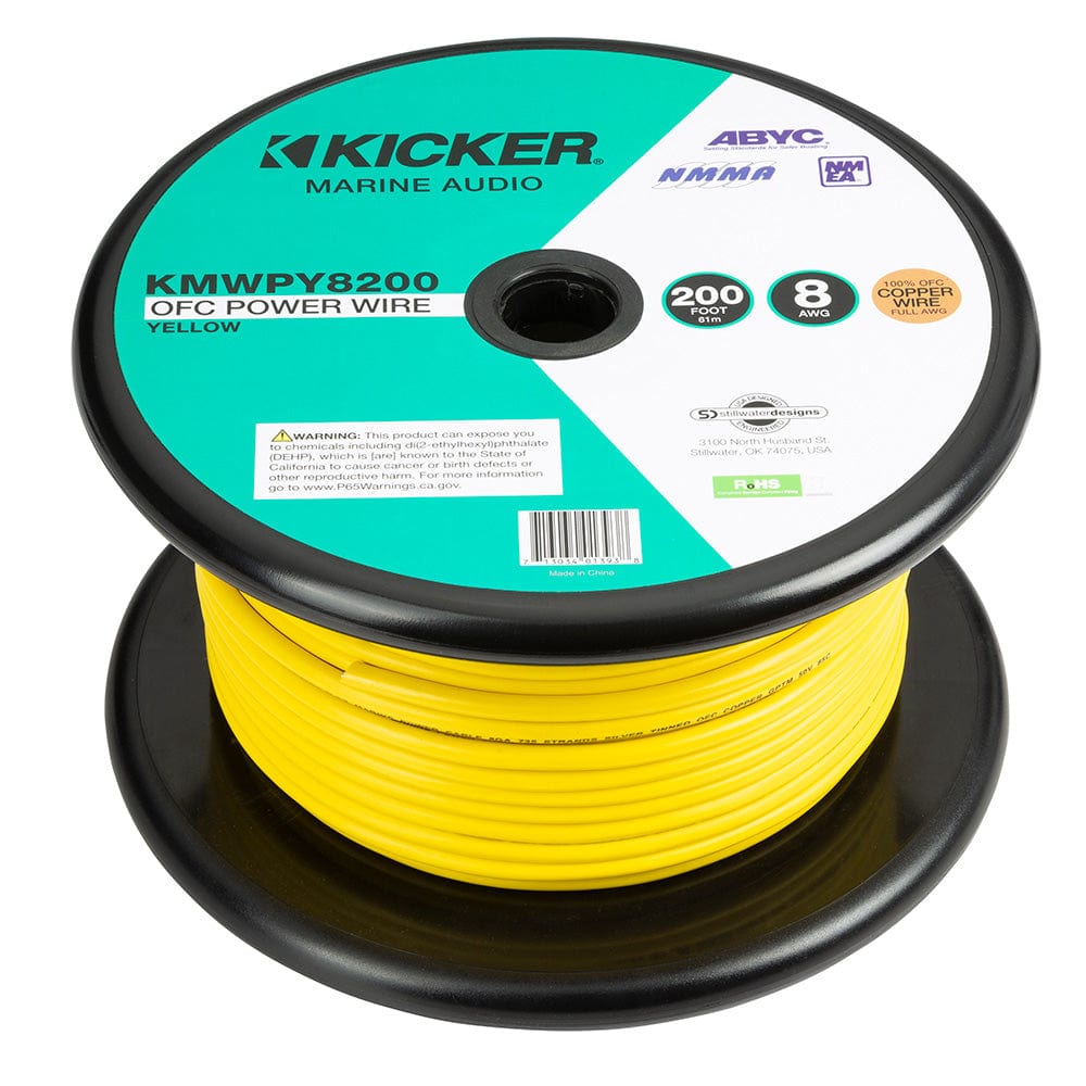 KICKER Qualifies for Free Shipping KICKER KMWPY8200 200' 8 AWG Power Wire Yellow #47KMWPY8200