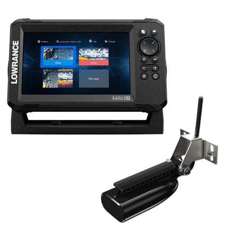 Lowrance Qualifies for Free Shipping Lowrance Eagle 7 with SplitShot Ducer & Discover OnBoard Chart #000-16227-001