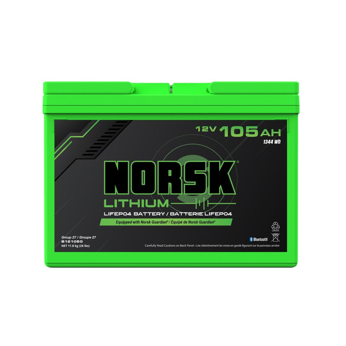 Norsk Qualifies for Free Shipping Norsk 12v 105AH LiFePO4 Lithium Deep Cycle Battery #B12105G