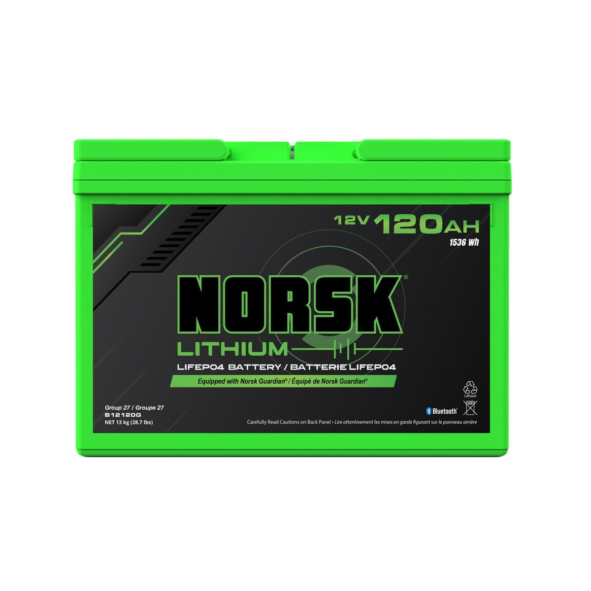 Norsk Qualifies for Free Shipping Norsk 12v 120AH LiFePO4 Lithium Deep Cycle Battery #B12120G