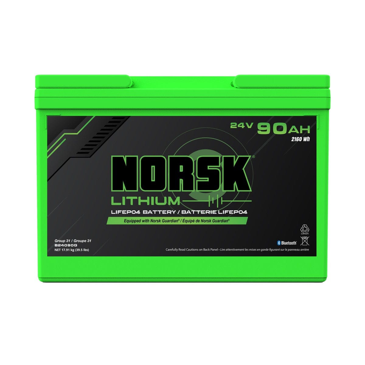 Norsk Qualifies for Free Shipping Norsk 24v 90AH LiFePO4 Lithium Trolling Motor Battery #B24090G