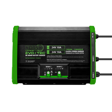 Norsk Qualifies for Free Shipping Norsk EVO-TEC 24V/24v 10A 2-Bank On-Board Charger #NCAC22007