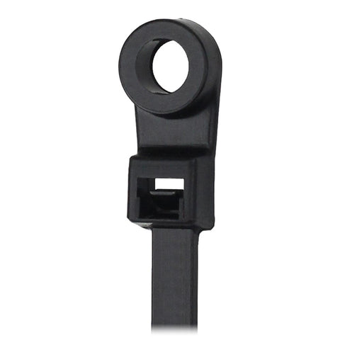 Pacer Group Qualifies for Free Shipping Pacer 8" Cable Tie with Mounting Ring Black 50 lb Tensile #CTMR2S-100BK