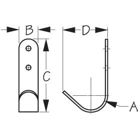 Sea-Dog Qualifies for Free Shipping Sea-Dog Hook Antenna Laydown #329790-1