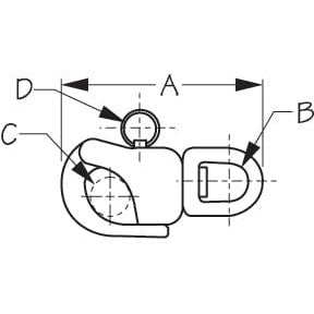 Sea-Dog Qualifies for Free Shipping Sea-Dog SS Swivel Snap Shackle 142700