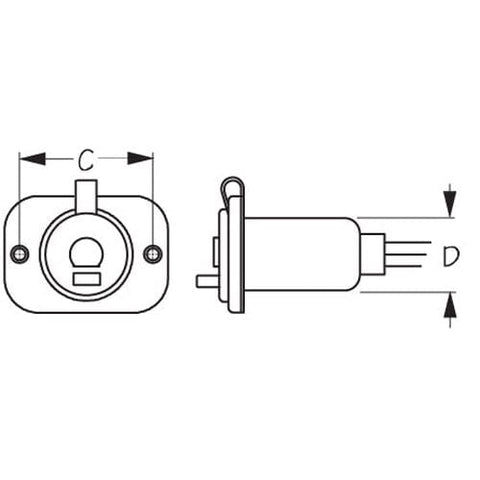 Sea-Dog Qualifies for Free Shipping Sea-Dog Trolling Motor Socket/Receptacle #426183-1