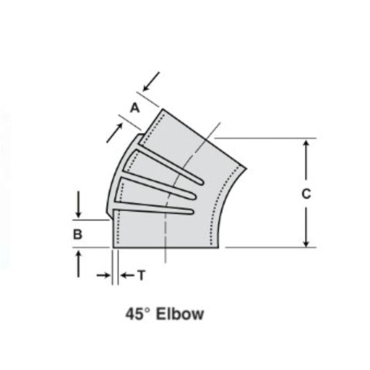 Sierra Qualifies for Free Shipping Sierra 3-1/2" EPDM 45-Degree Elbow #116-245-3120