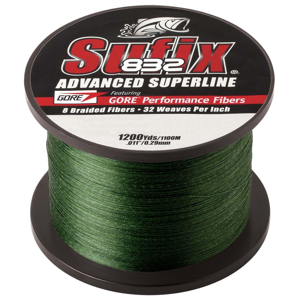 Sufix Qualifies for Free Shipping Sufix 832 Braid 20 lb Low-Vis Green 1200 Yards #660-320G