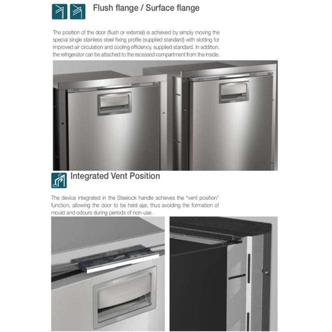 Vitrifrigo Truck Freight - Not Qualified for Free Shipping Vitrifrigo 2.2 cu ft Refrigerator with Freezer Comp #C62IXD4X-1