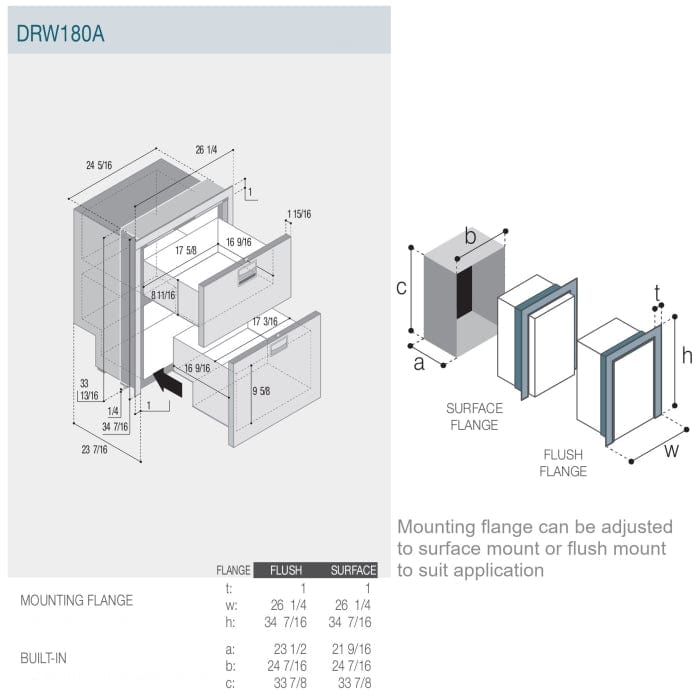 Vitrifrigo Truck Freight - Not Qualified for Free Shipping Vitrifrigo DRW180 SS Multi-Setting Fridge/Freezer AC/DC #DRW180AIXD4-DF