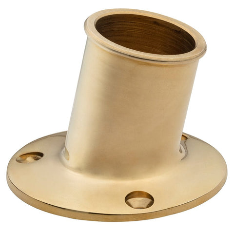 Whitecap Qualifies for Free Shipping Whitecap Top Mount Flag Pole Socket 1-1/4" ID Polished Brass #S-5003BC
