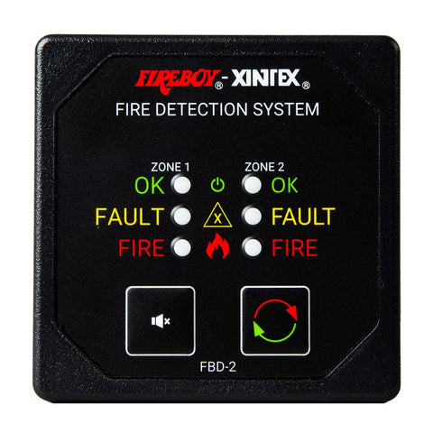 Xintex-Fireboy Qualifies for Free Shipping Xintex 2-Zone Fire Detection & Alarm Panel 2-5/8" Display #FBD-2-R