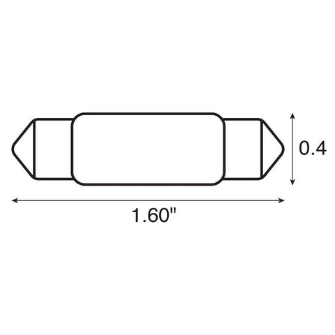 Ancor Qualifies for Free Shipping Ancor #212-2 Festoon 6 Candlepower 13v 2-pk #522122