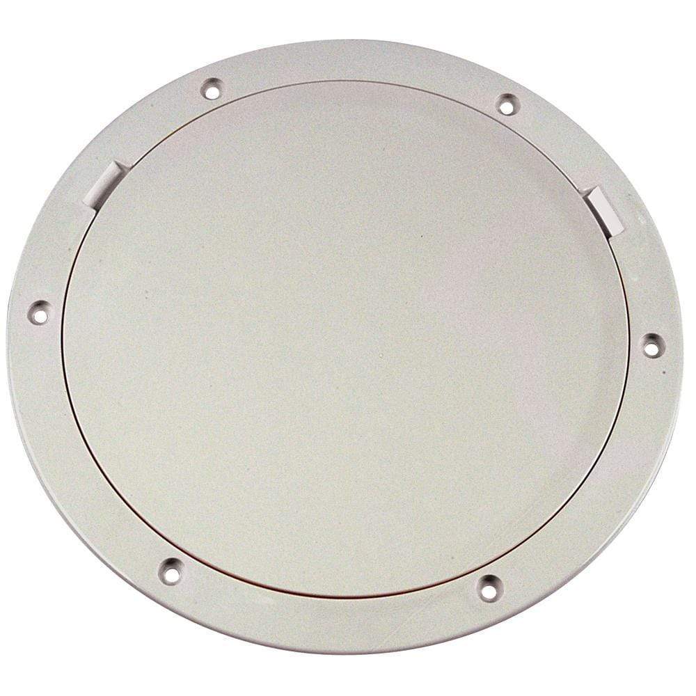 Beckson Marine Qualifies for Free Shipping Beckson 8" Smooth Center Pry Out Deck Plate White 8.5" Cut #DP81-W