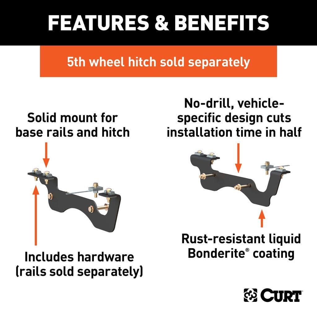 CURT Qualifies for Free Shipping CURT 5th Wheel Install Brackets Select F-250 F-350 F-450 SD #16428