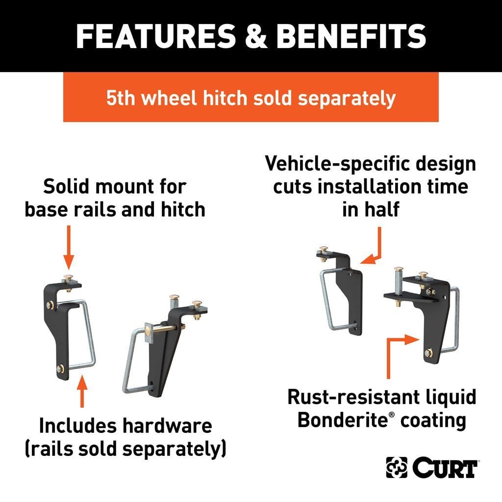 CURT Not Qualified for Free Shipping CURT 5th Wheel Install Brackets Select RAM 2500 3500 #16430