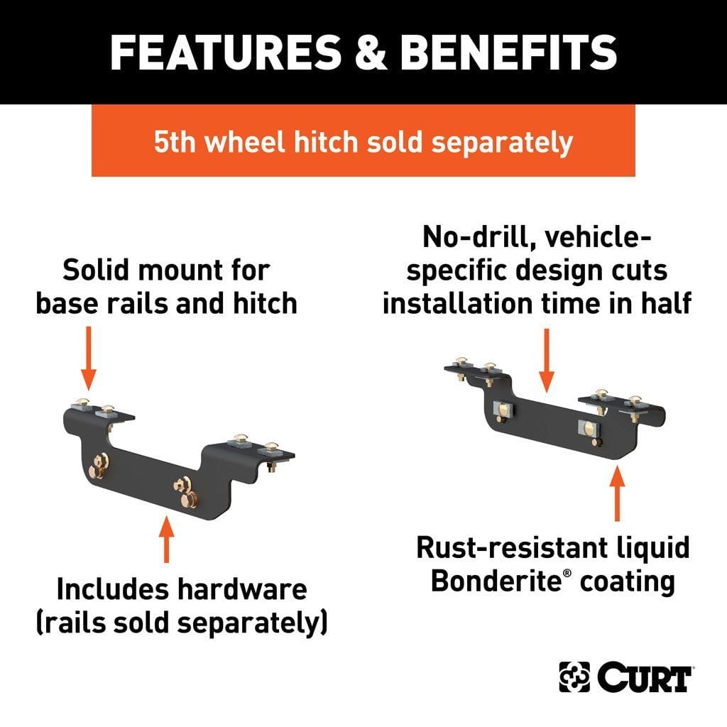 CURT Qualifies for Free Shipping CURT 5th Wheel Install Brackets Silverado/Sierra 2500/3500HD Except C/C #16411