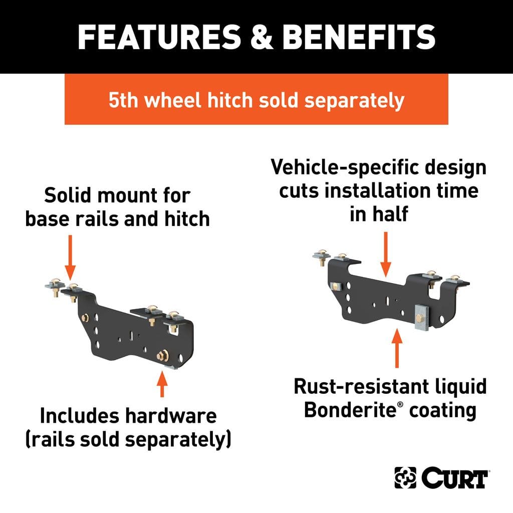 CURT Qualifies for Free Shipping CURT Custom 5th Wheel Brackets for Select Ford F-250 F-350 F-450 SD #16448