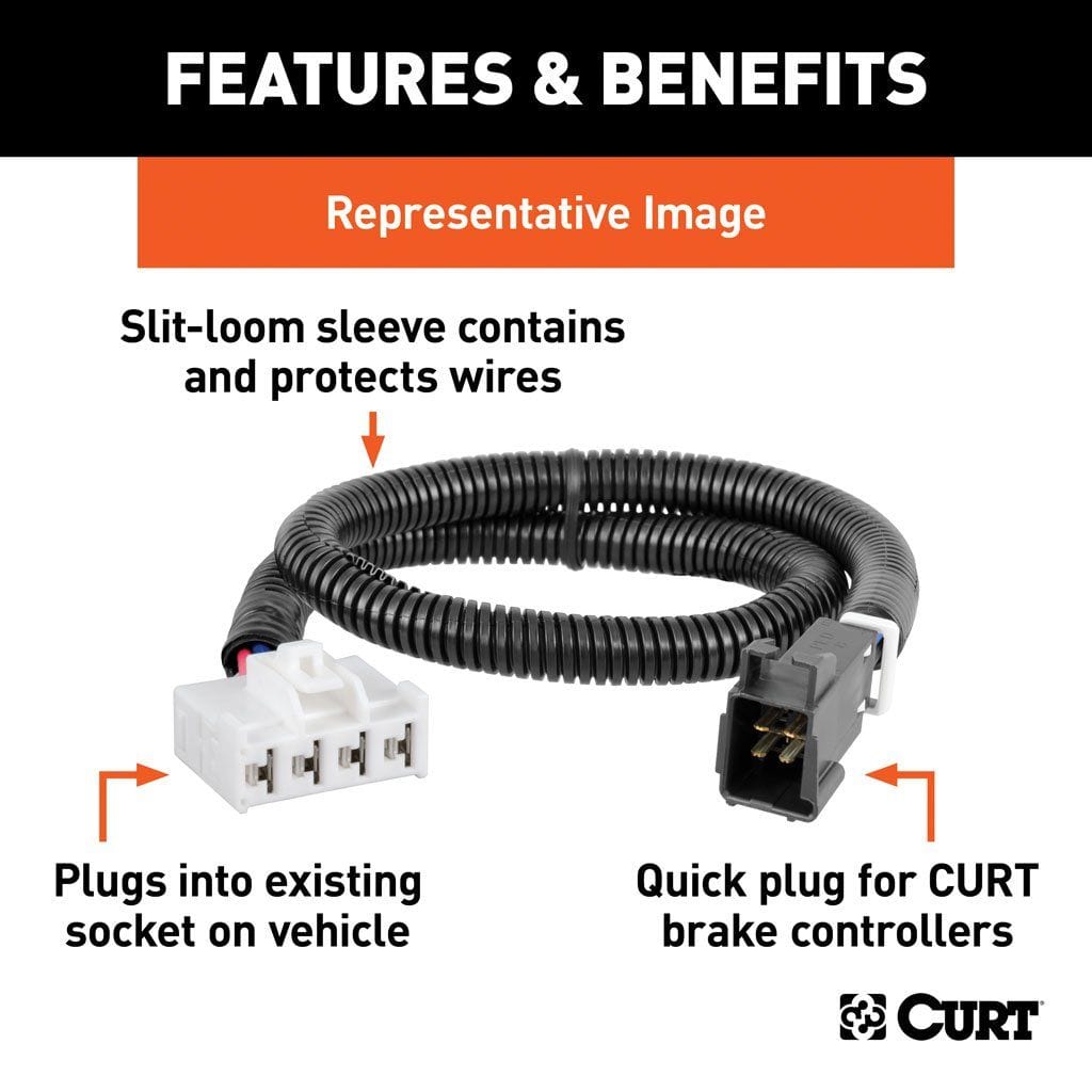 CURT Qualifies for Free Shipping CURT Quick Plug Trailer Brake Wiring Harness for RAM 1500 2500 3500 #51453