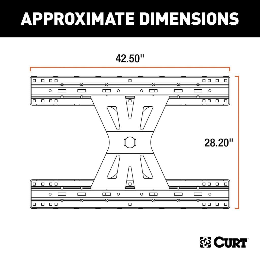 CURT Truck Freight - Not Qualified for Free Shipping CURT X5 Gooseneck to 5th Wheel Adapter 20K #16220