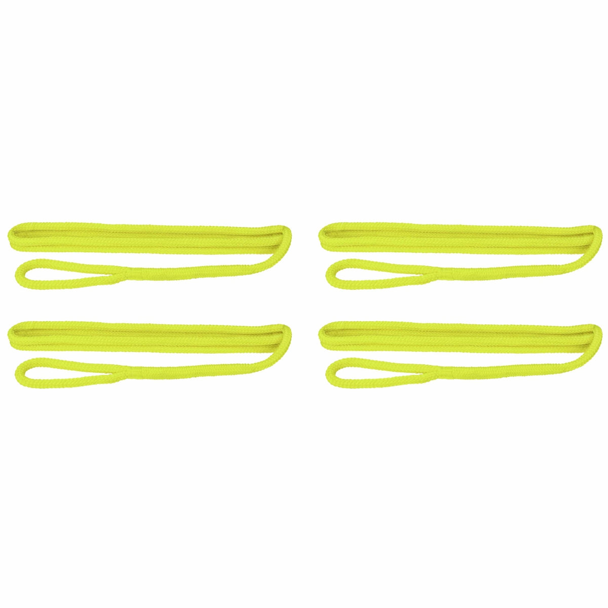 Extreme Max Qualifies for Free Shipping Extreme Max BoatTector Fender Line 4-pk 3/8" x 6' Neon Yellow #3006.3408