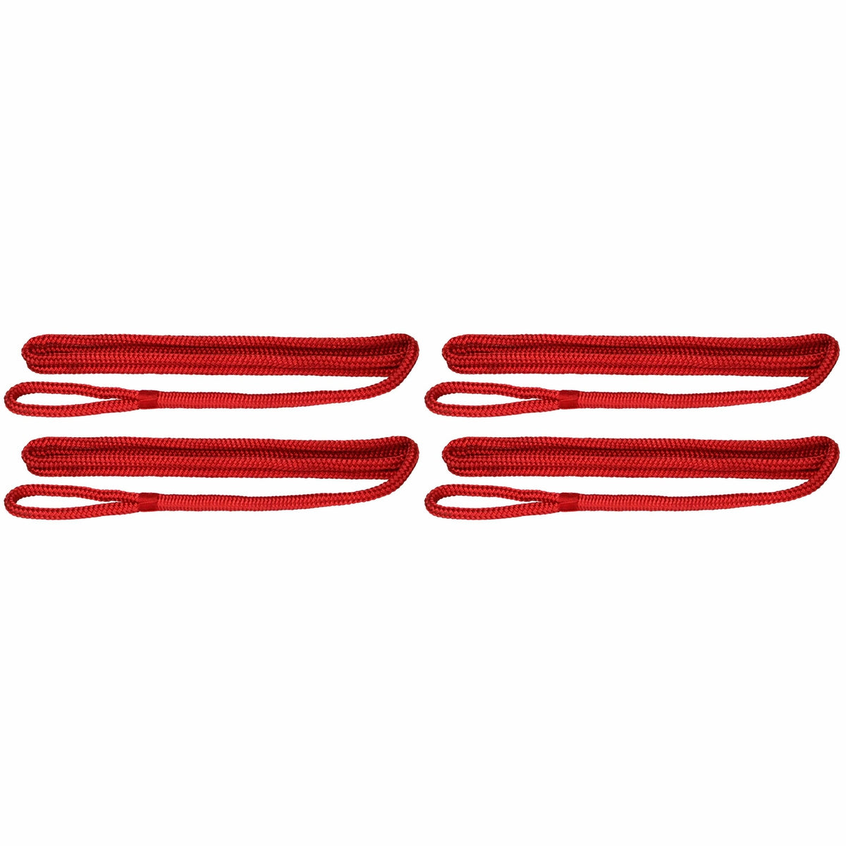 Extreme Max Qualifies for Free Shipping Extreme Max BoatTector Fender Line 4-pk 3/8" x 6' Red #3006.3395