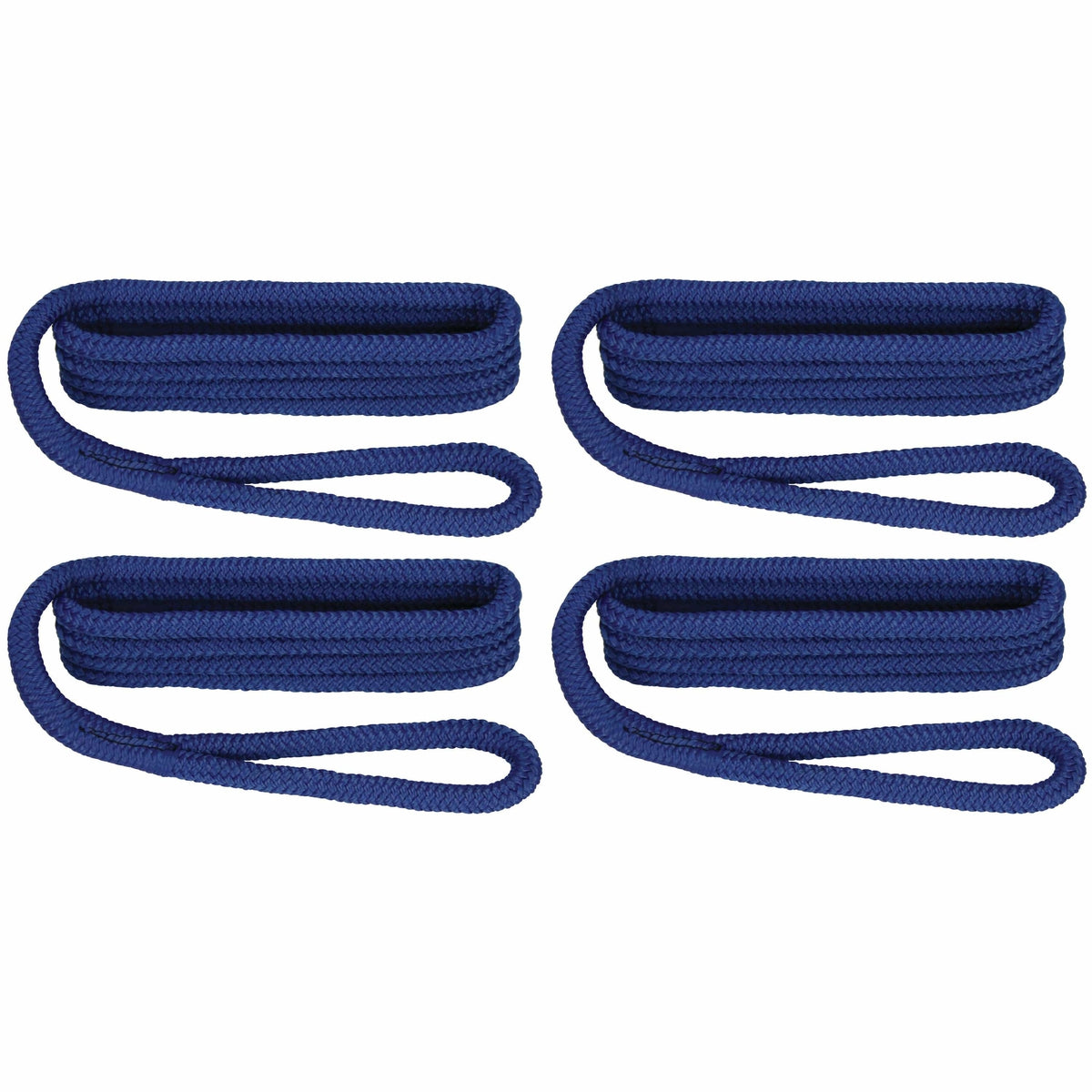 Extreme Max Qualifies for Free Shipping Extreme Max BoatTector Fender Line 4-pk 3/8" x 6' Royal Blue #3006.3386