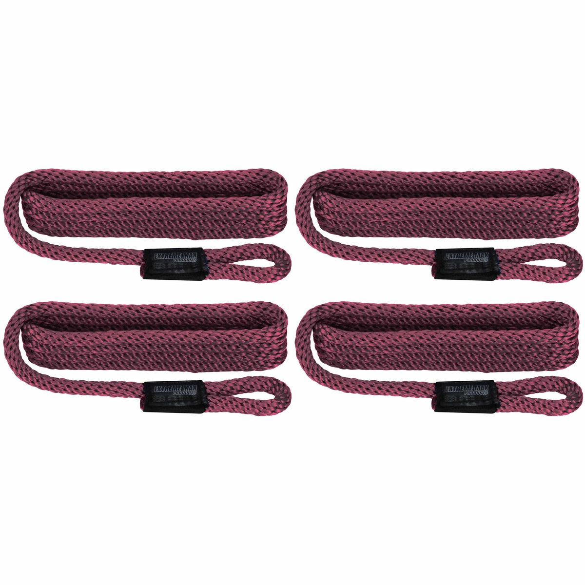 Extreme Max Qualifies for Free Shipping Extreme Max BoatTector MFP Fender Line 4-pk 3/8" x 5' Burgundy #3006.3375