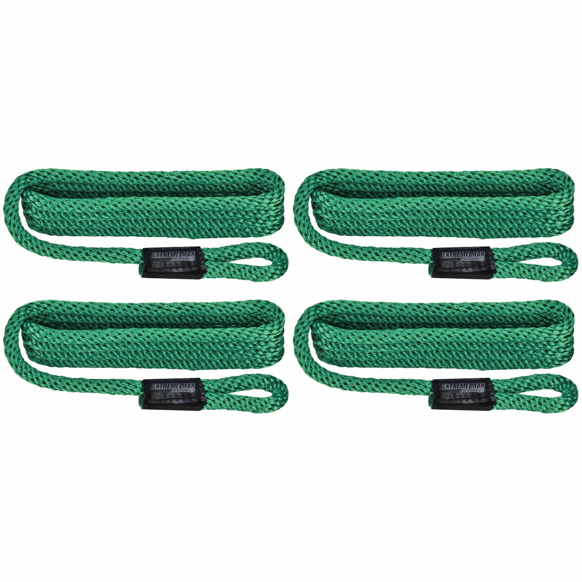 Extreme Max Qualifies for Free Shipping Extreme Max BoatTector MFP Fender Line 4-pk 3/8" x 5' Forest Green #3006.3372