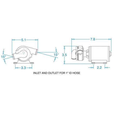 GROCO Qualifies for Free Shipping GROCO Booster Pump 1" ID Hose In/Out #CP-20-BB-12V