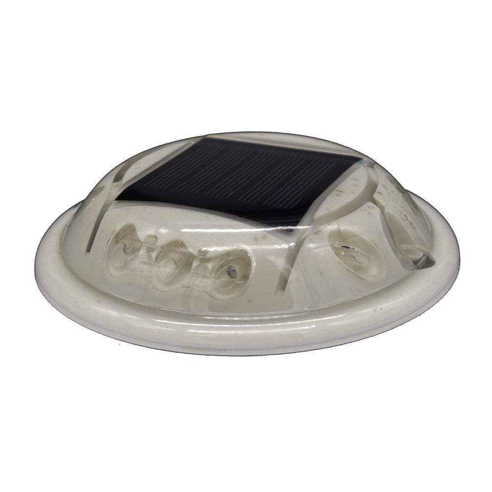 Hydro Glow Qualifies for Free Shipping Hydro Glow Round Solar Dock Light Red #C1R