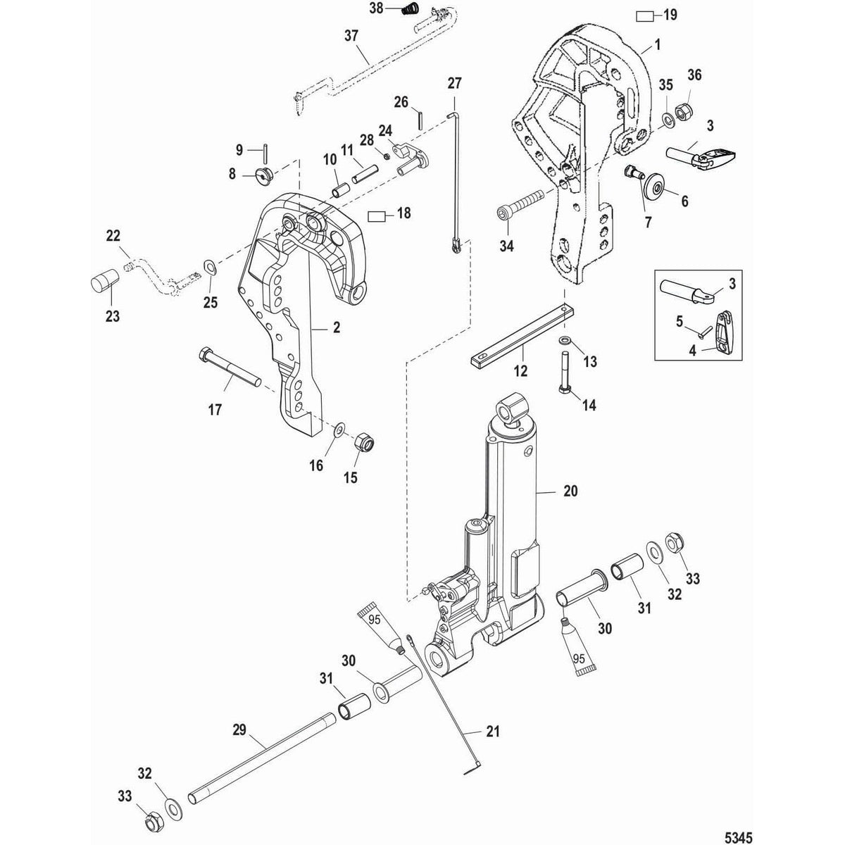 Mercury Marine Qualifies for Free Shipping Mercury Engine Mounting Nut Outboard #11-826711 17