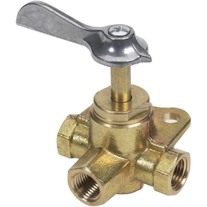 Moeller Qualifies for Free Shipping Moeller 1/4" NPT Brass 3-Way Valve #033302-10