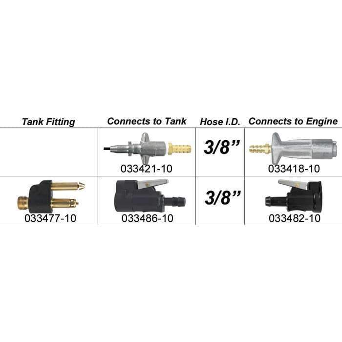 Moeller Qualifies for Free Shipping Moeller 3/8" Barb Mercury Fuel Connector #033486-10