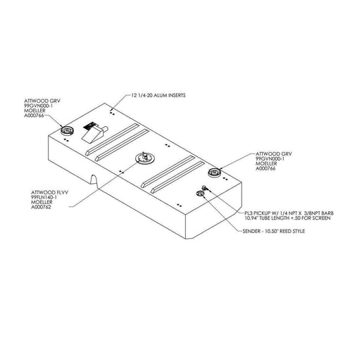 Moeller 82 Gallon Redi Fuel Tank #FTA001129BR