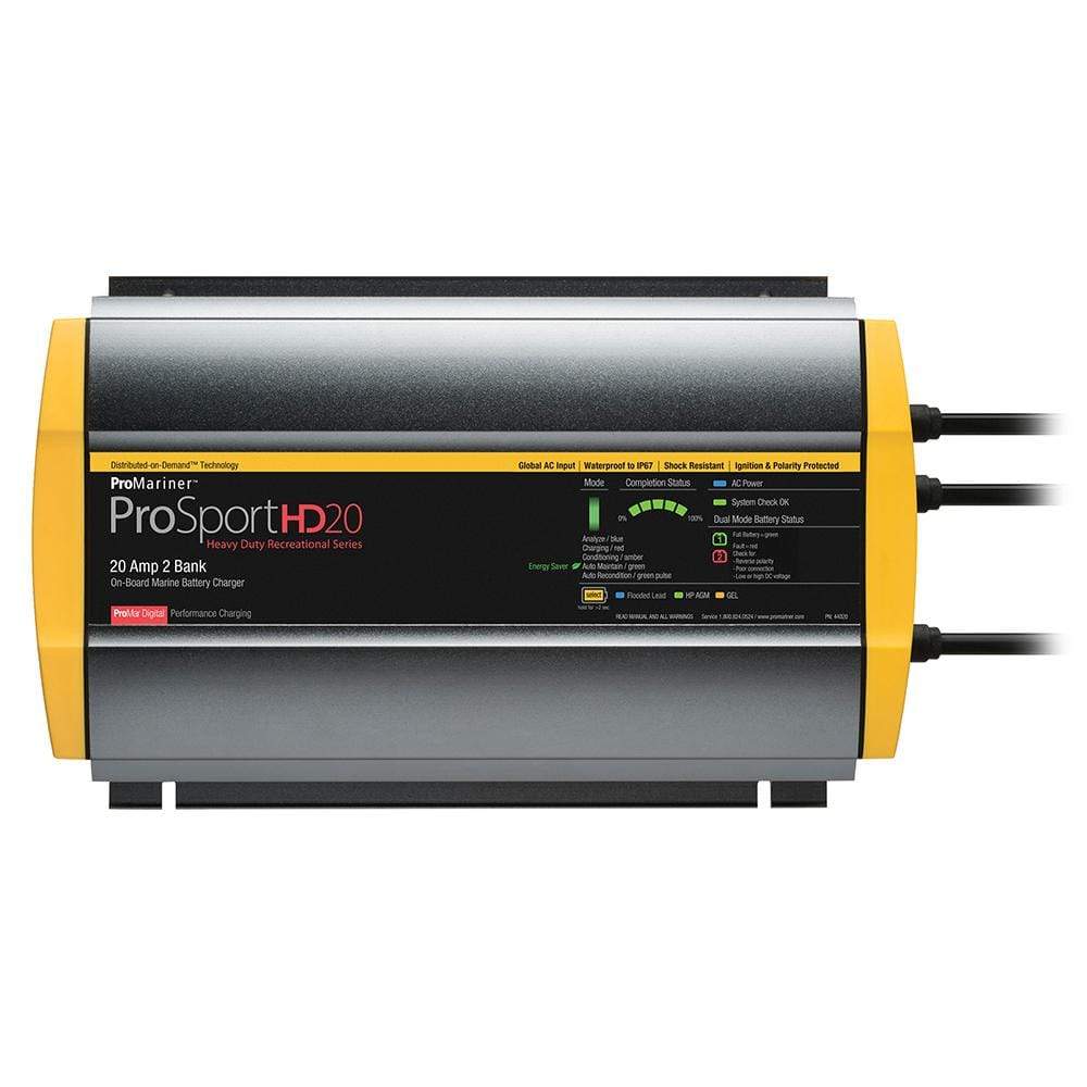 ProMariner Qualifies for Free Shipping ProMariner ProSport HD 20 Gen 4 20a 2-Bank Battery Charger #44020