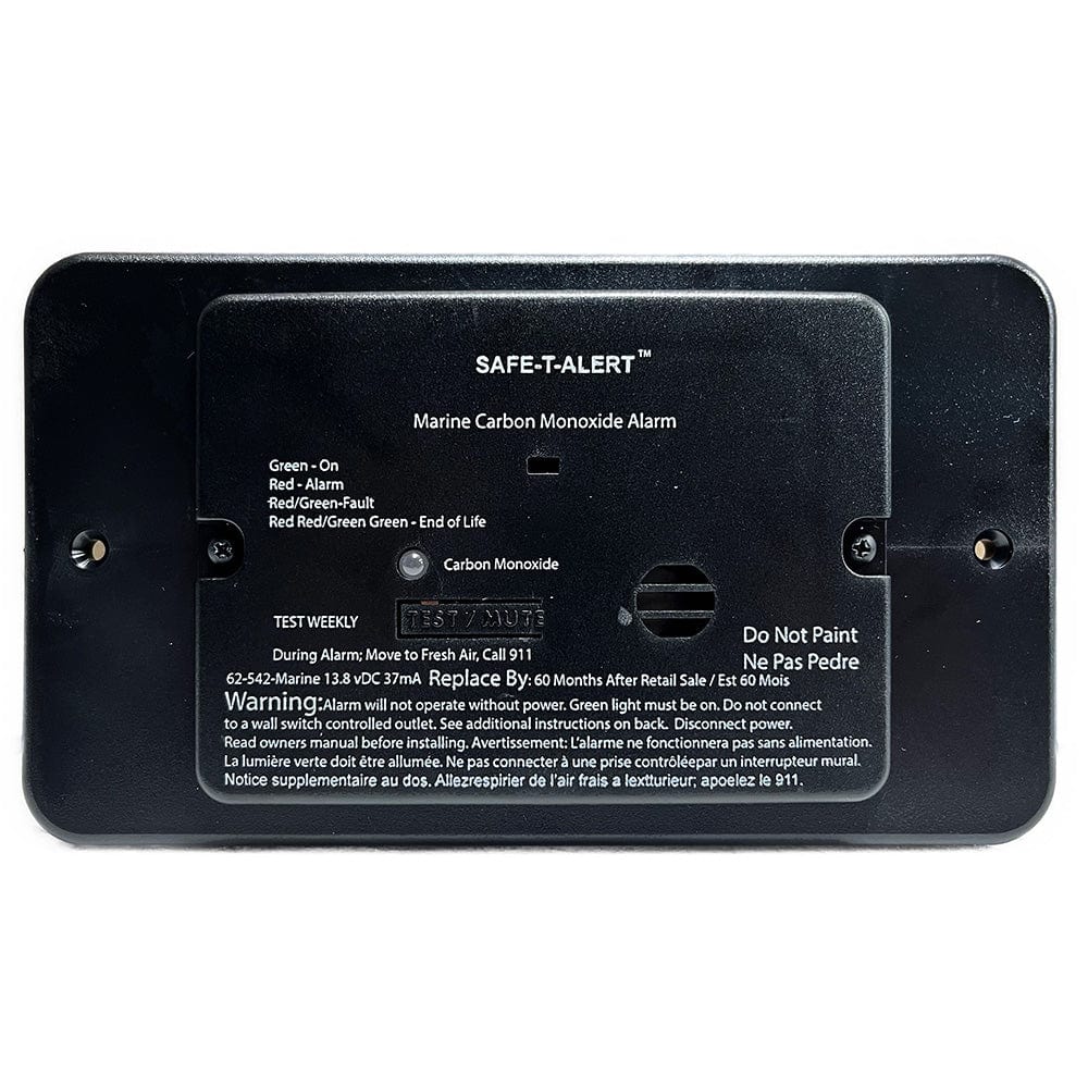 Safe-T-Alert Qualifies for Free Shipping Safe-T-Alert Carbon Monoxide Marine Black Flush Mount #62-542-TR-BL