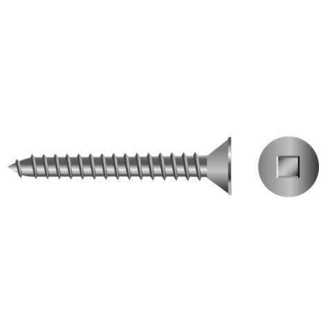 Seachoice Qualifies for Free Shipping Seachoice #12 x 1-1/2" Square Flat Sheet Metal Screw SS 50-pk #01163