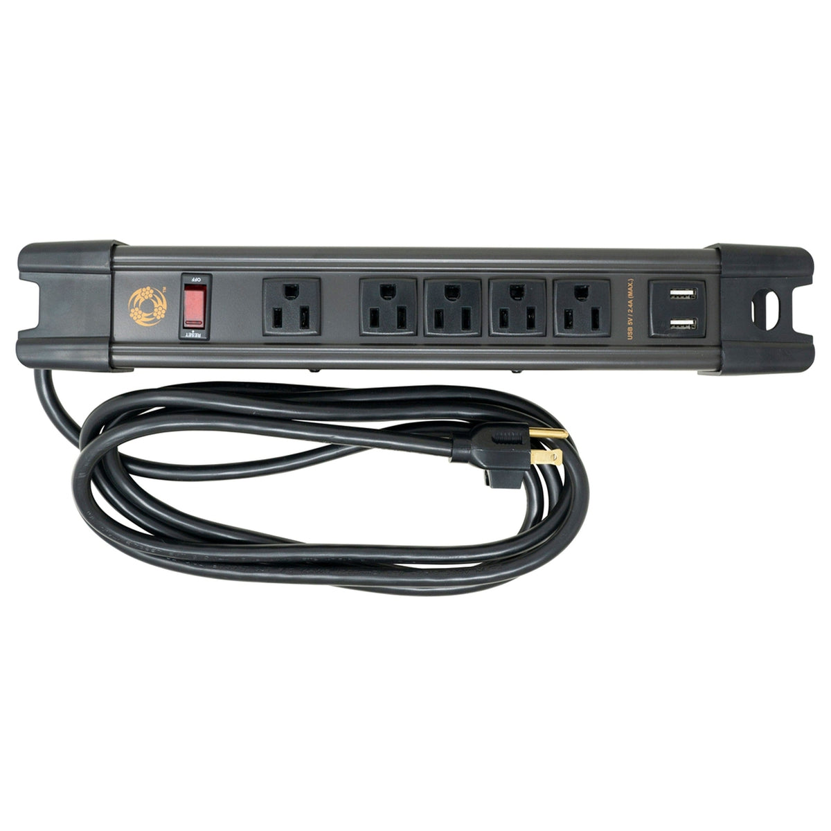 Southwire Qualifies for Free Shipping Southwire Metal HD Magnetic Power Strip with 2.4 USB 5 Outlets 8' Cord #5127